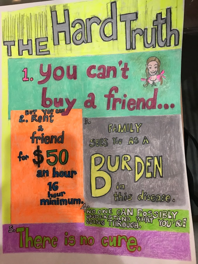 Suddenly Mad drawing The Hard Truth and You Can't Buy a Friend