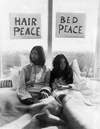 SuddenlyMad- John Lennon and Yoko Ono Give Peace a chance - marriage bed bed