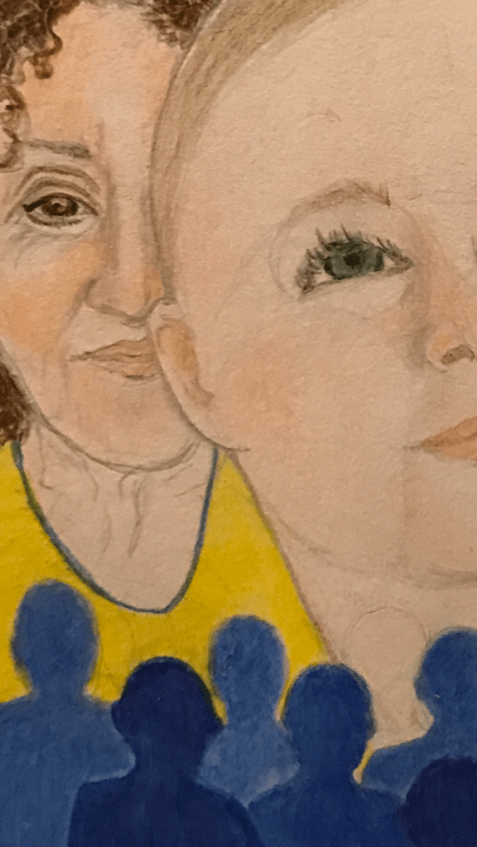 Suddenly Mad- Hierarchy of generations - half Minna: half Ellie close up