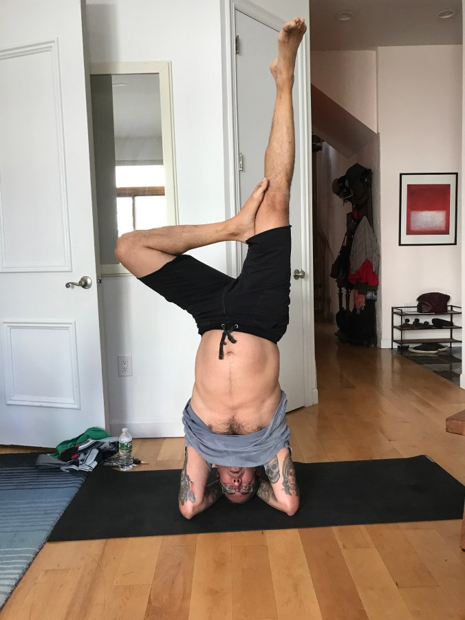 Suddenly Mad- Krishna yoga headstand