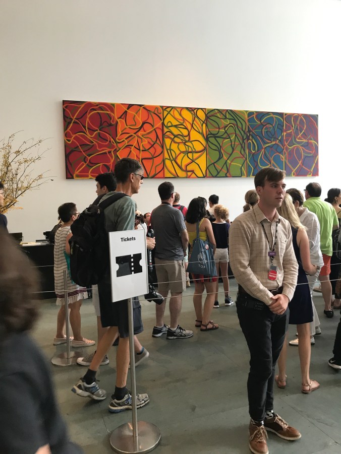 Suddenly Mad- Self and others (MOMA - Brice Madden painting above ticket area)