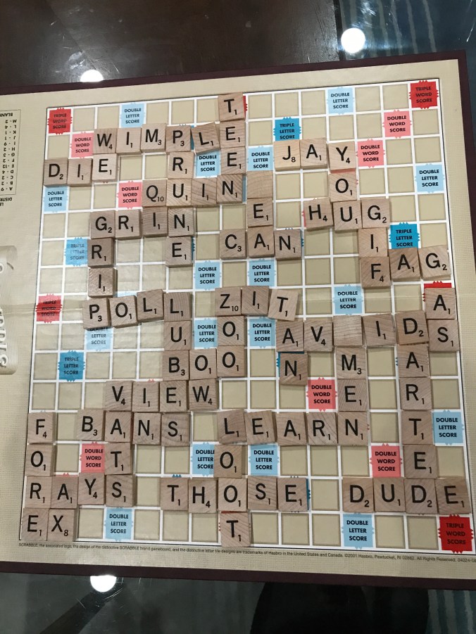 Suddenly Mad- Scrabble board