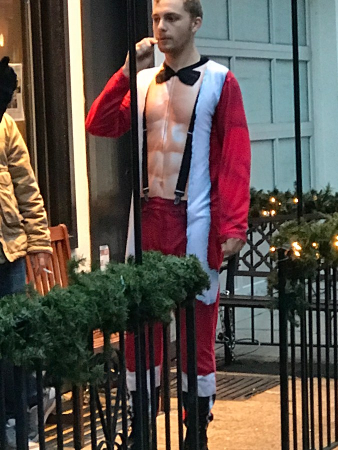 Suddenly Mad- People (man wearing a buff Santa costume on Santacon Sat Dec 15)