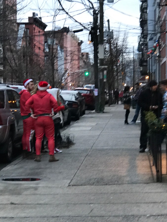 Suddenly Mad- People - several young Santa_s on Santacon - Sat Dec 15)