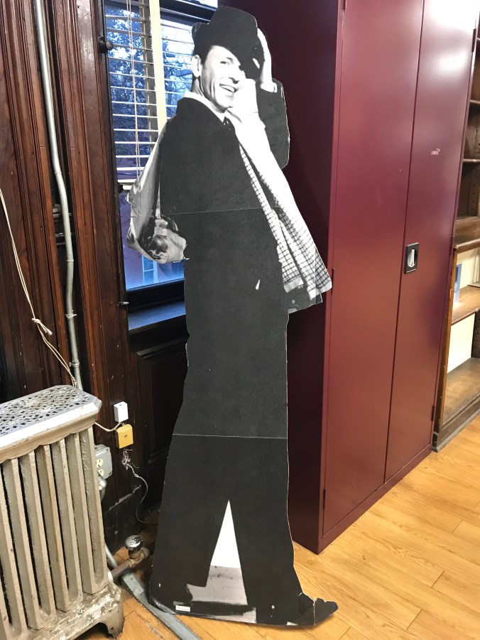 Suddenly Mad- The Cardinal Truth (Cardboard Frank Sinatra at the library)
