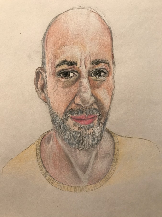 Suddenly Mad- A newly constructed personality (drawing of my husband Wayne)