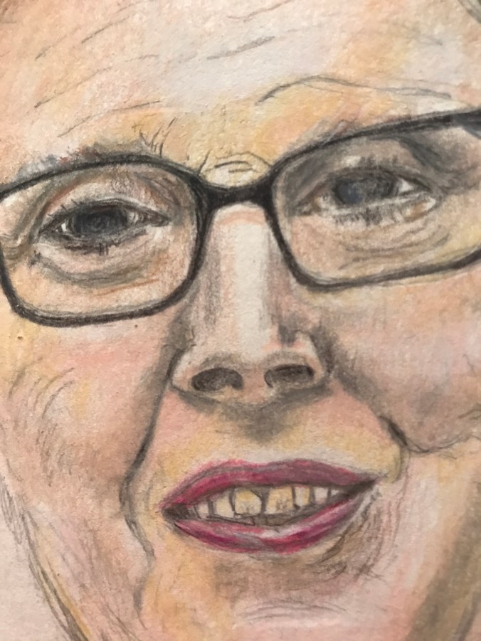 Suddenly Mad- Impermanence and Change (Jeanne Becker Drawing close up)