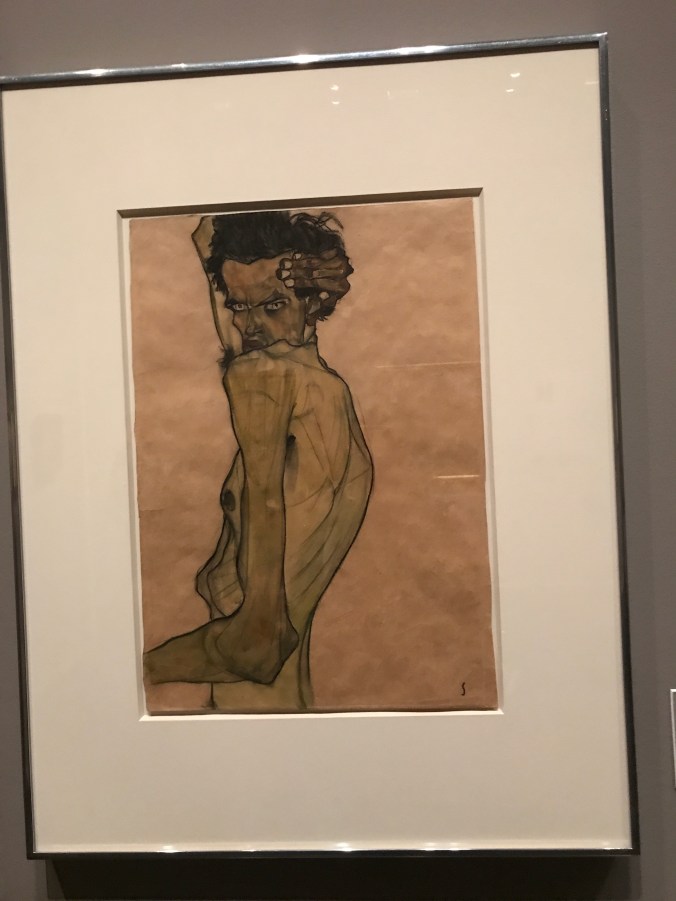 Now and Then - Self Portrait by Egon Schiele