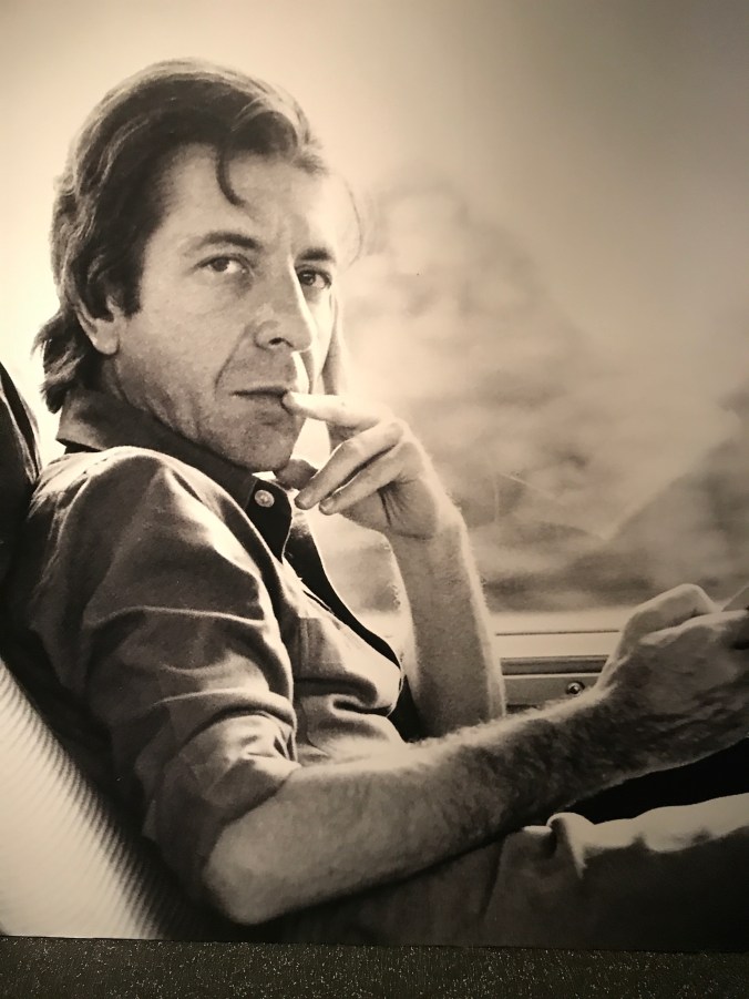 Leonard Cohen exhibit at the Jewish museum A Crack in Everything (photo of Cohen)