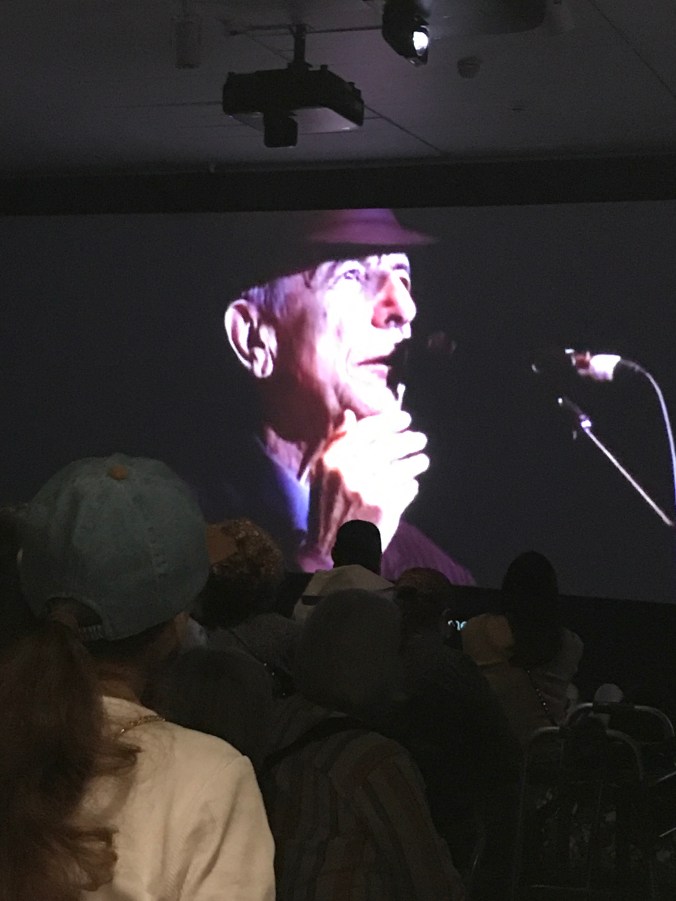 Leonard Cohen exhibit at The Jewish Museum (film and video of concerts edited together)